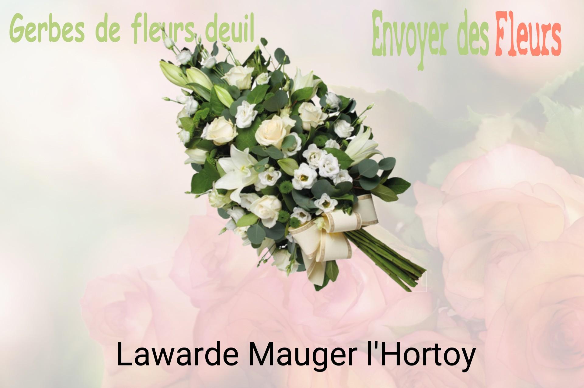 Gerbe de fleurs de deuil livrée à Lawarde-Mauger-l'Hortoy